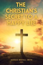 De titel van het boek is 'The Christian's Secret to a Happy Life'. De afbeelding toont een kruis op een heuvel tegen een zonsondergang.
