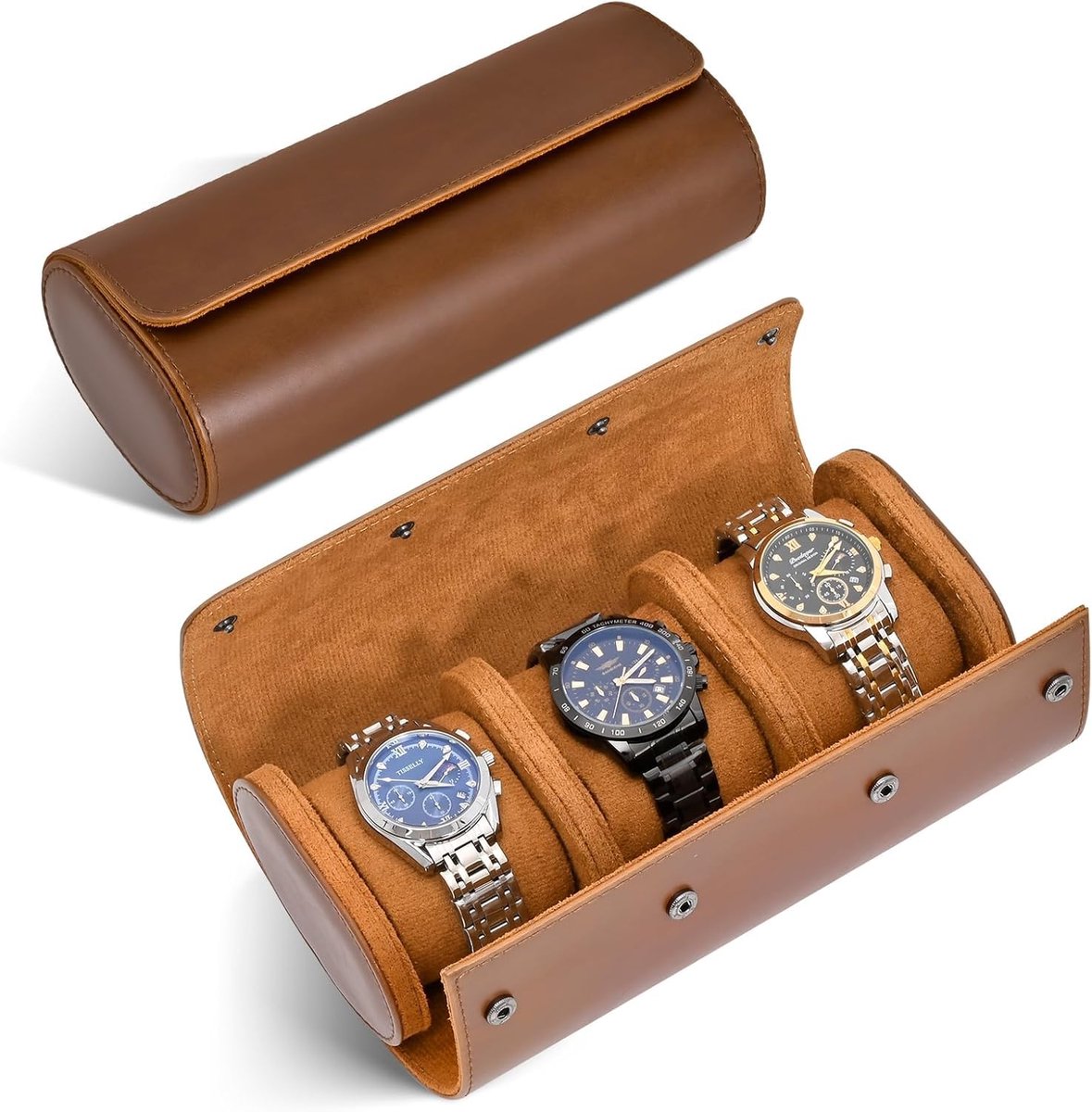 Luxe horlogedoos - elegant en stijlvol - 1 stuk - PU-leer