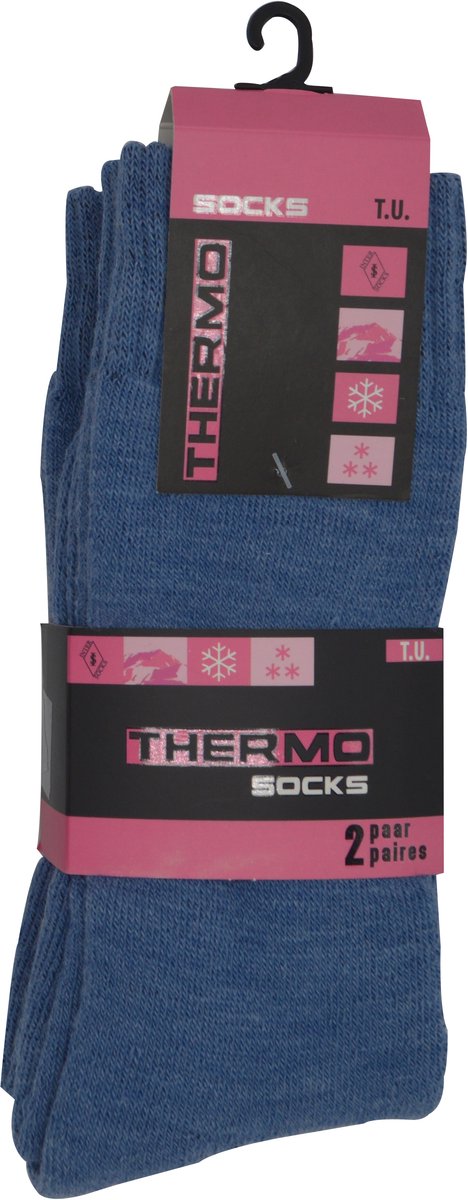 EXTRA warme winter dames sokken - Wol - Jeans - Maat 36/41 - 4 Paar chaussettes socks