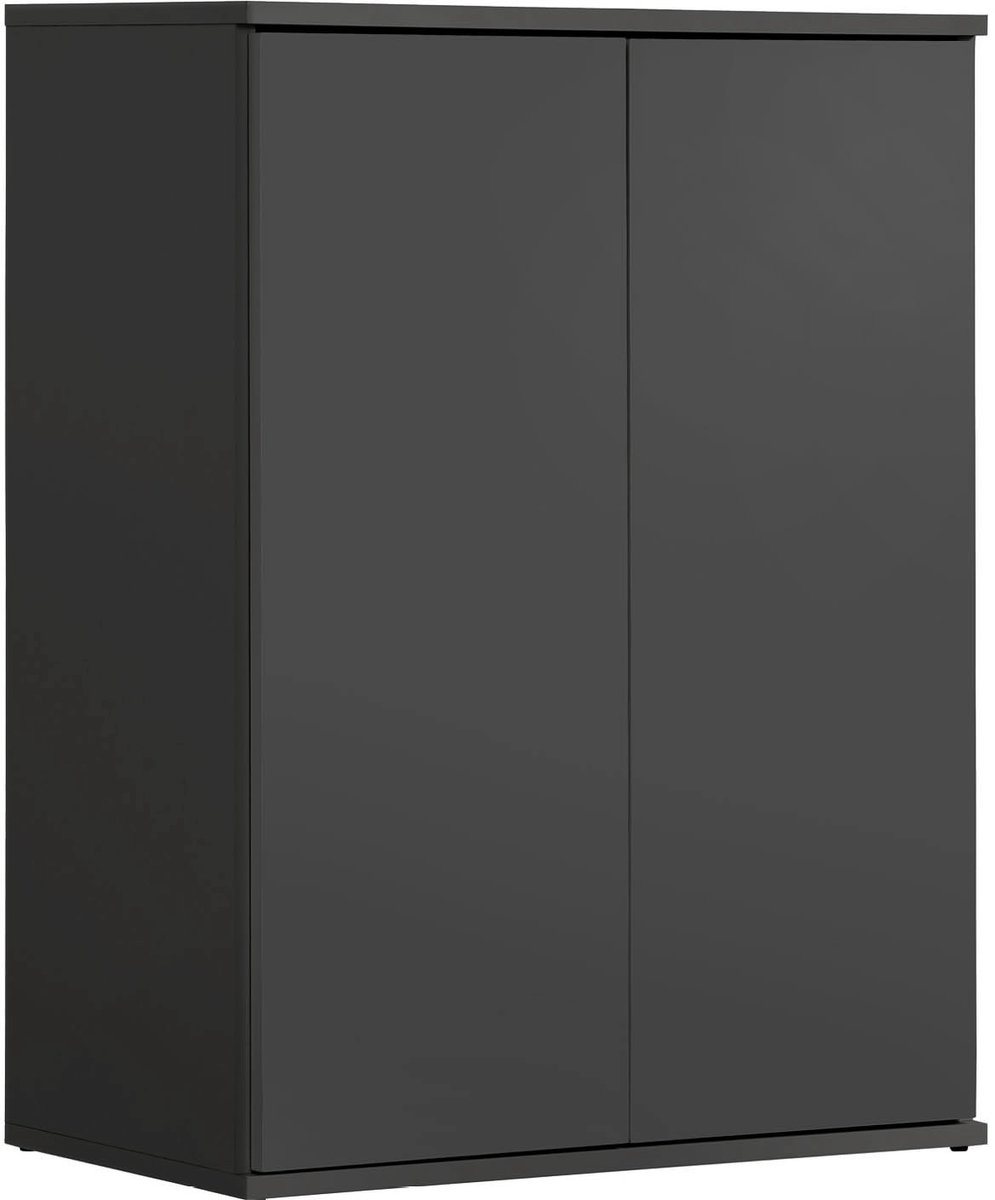 mokebo Opbergkasten Bureaukast 'Der Kurze' (60 x 81 cm) multifunctionele Archiefkast in antraciet zwart hout