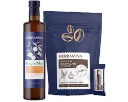 Herbamina Koffie met Inuline & Bromelaïne (30x3 g) + Abrikozenmix Azijn 250 ml