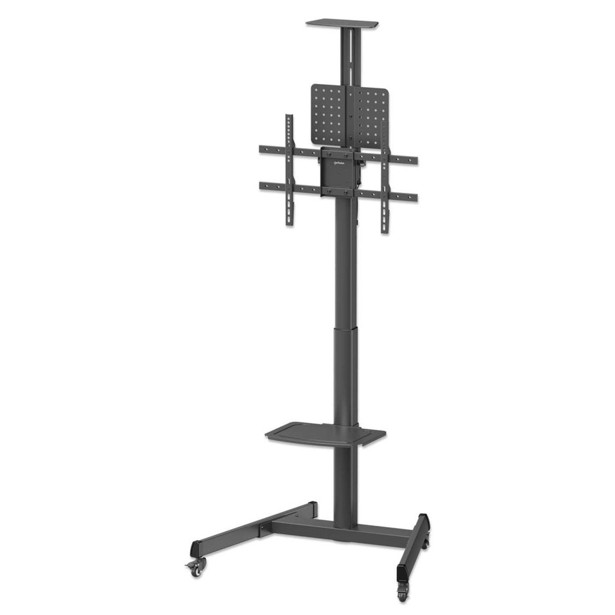 Manhattan TV-wagen 94,0 cm (37) - 218,4 cm (86”) Kantelbaar, In hoogte verstelbaar Apparaatplank, Zwengel, Cameraplank
