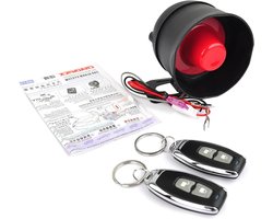 JGS Premium - Antidiefstalalarmsysteem voor auto's met Algemeen Alarm - Veiligheid en bescherming - 6-tonig 12V 20W - Inclusief 2 afstandsbedieningen