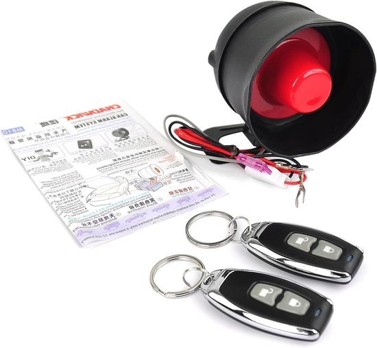 JGS Premium - Antidiefstalalarmsysteem voor auto's met Algemeen Alarm - Veiligheid en bescherming - 6-tonig 12V 20W - Inclusief 2 afstandsbedieningen
