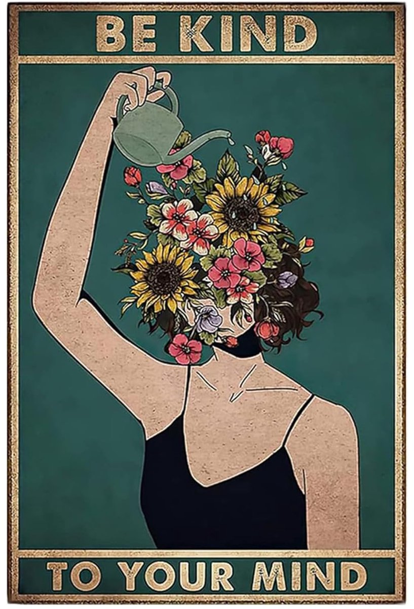 Ibenzoa Retro Kunstposter met Inspirerende Boodschap voor Boho en Hippie Interieur Wanddecoratie Kleurjik