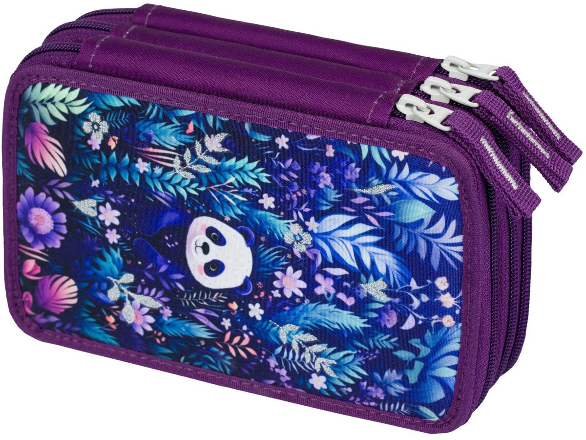 Ibenzoa® School Etui met Drie Royale Vakken voor Jongens en Meisjes in Jungle Thema