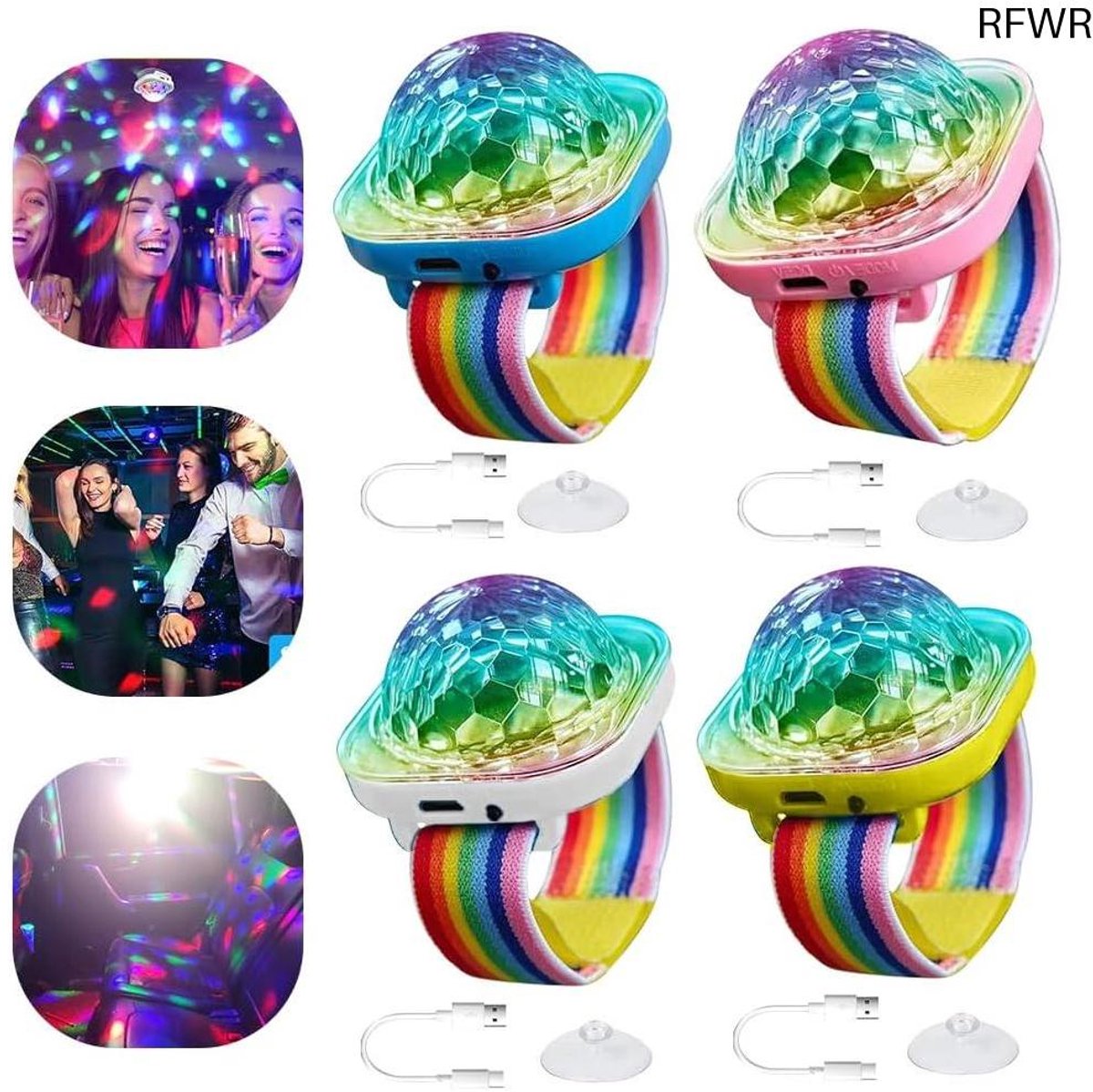 RFWR® Mini Disco Armband met USB Oplaadbare Projectorlamp voor Feesten