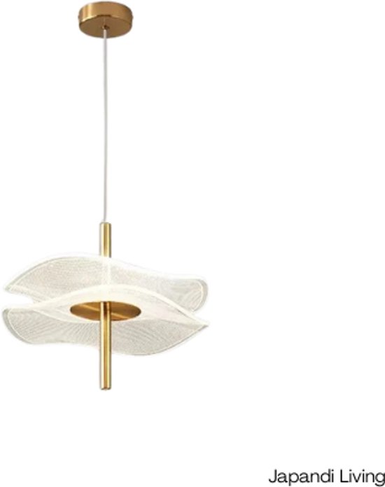 Japandi living hanglamp - hanglampen - woonkamer - eetkamer - slaapkamer - Wabi sabi - Nordisch - Minimalistisch - Goud - 20x12