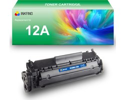 INKFIND 12A tonercartridge compatibel met HP 12A Q2612A - 1-pack Zwart