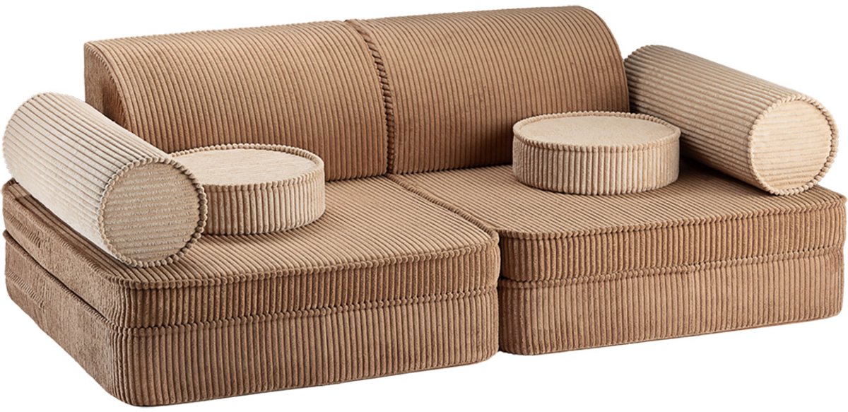 Wigiwama Zit- en speelbank - Toffee Corduroy