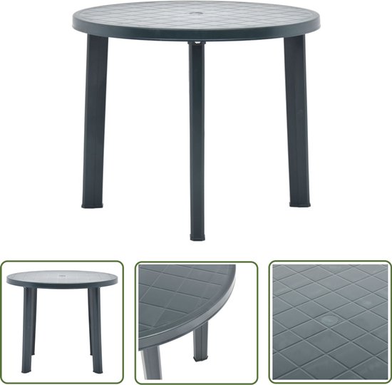 vidaXL Tuintafel 200x80x73 cm gehard glas zwart