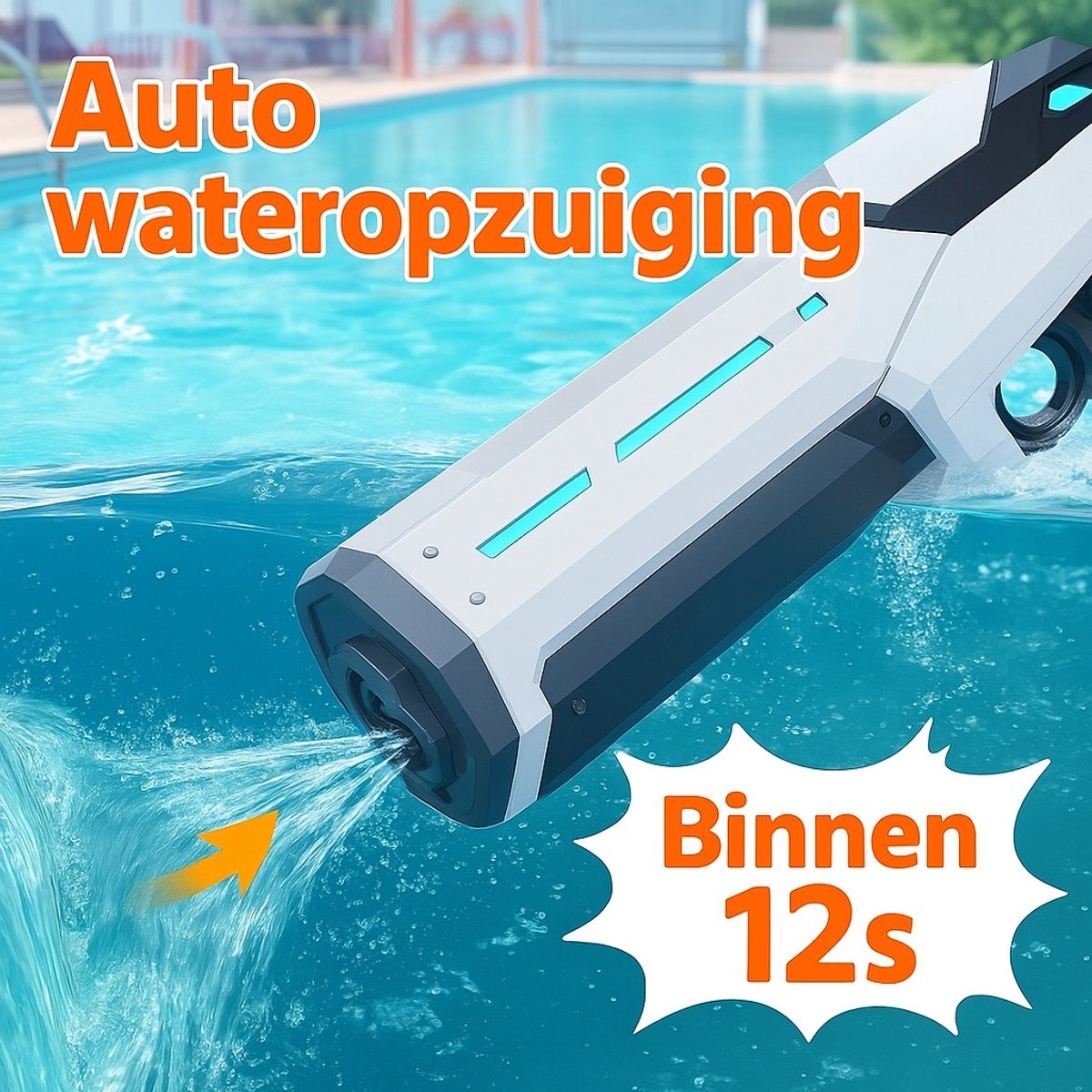 Astravon Elektrisch Waterpistool - Automatisch Waterpistool - Zomer Speelgoed - Watergevecht - Super Soaker - Oplaadbaar Waterpistool - Kinderplezier - Waterpret - Strand Speelgoed - Tuinspeelgoed - Elektrisch Speelgoed - Waterbattle - Outdoor fun - — afbeelding 5