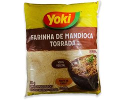 Yoki Farinha de Mandioca Isntrea Crua 500g - Rauwe cassavebloem voor de Braziliaanse keuken, glutenvrij, veelzijdig voor brood, cake, pudding en hartige gerechten Torrada met Kajal Sticker