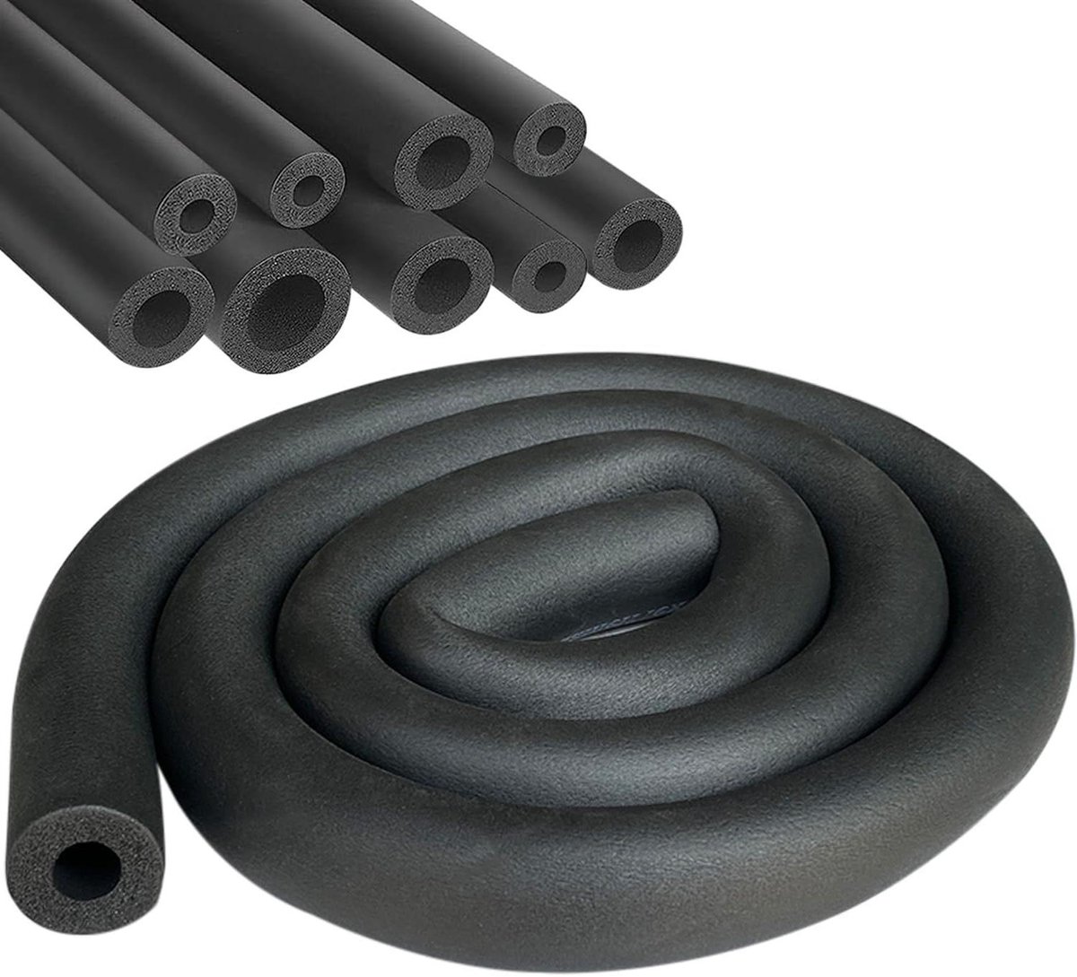Allecto Premium - Buisisolatie schuim Ø 28 mm buisisolatiebuis zwart voor verwarming loodgieterij verwarmingsbuis koperen buis 1.8 m (zwart 28 mm)