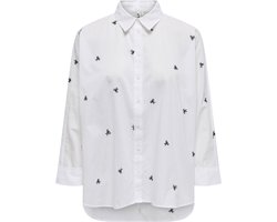 ONLY - ONLNEW LINA GRACE LS EMB SHIRT NOOS WVN - Dames - Blouses