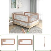 Barrière De Lit Enfant Gris Foncé 160x25 Cm - Hauteur Réglable 70-95cm, Pour Matelas De 3 à 33cm D'épaisseur - 2