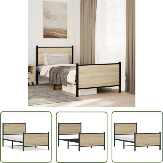 vidaXL Bedframe zonder matras massief grenenhout