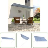 Auvent VidaXL Auvent Rétractable Manuel 300 Cm Rayures Bleues Et Blanches