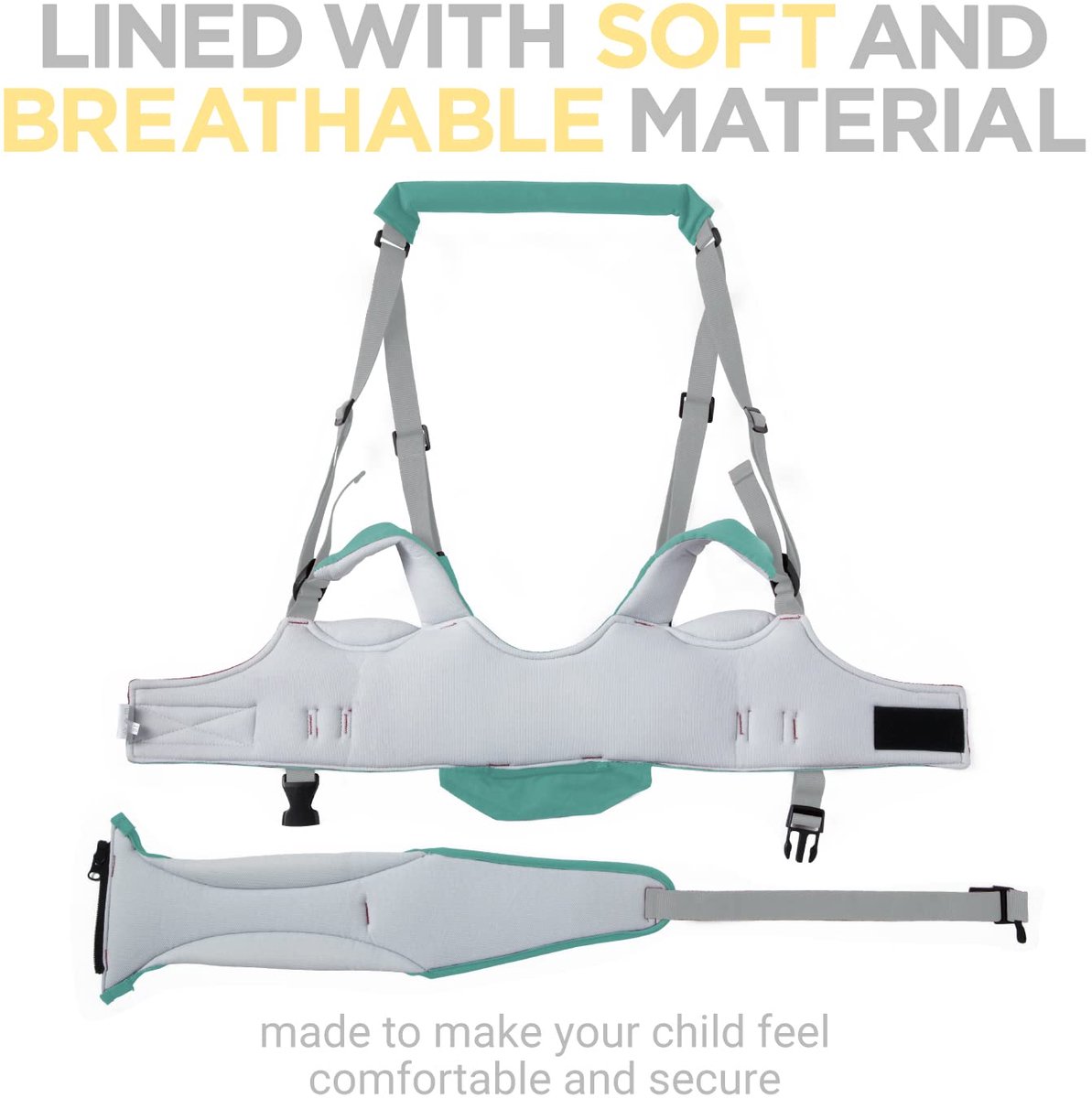Baby Walker Assistant - Loopstoel Babywalker - Loopwagen - Loopstoel - Baby Walker - Leren Lopen - Baby Assistent - Peuter Harnas - Alternatief Loopwagen - Baby Loopstoeltje - groen – foto 4