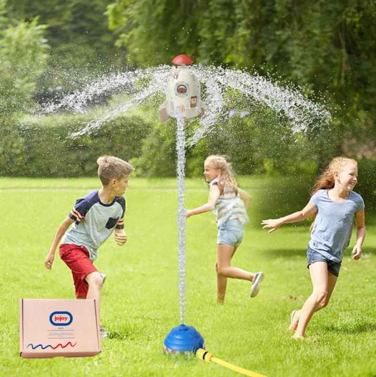 Jojoy - Raket Sproeier - Waterraket - Water Raket Speelgoed - Buitenspeelgoed - (28x16cm) - FUNLUNCHER — cadeau in Spellen & Speelgoed - foto 7