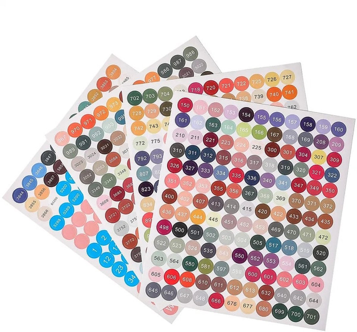 DMC Stickers - vierkant - Diamond painting - Stickers met kleurnummers - Diamond painting by Wietske