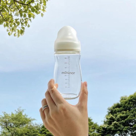 Mininor - glazen zuigfles - glazen babyfles - duurzame babyfles - 160ml van Merkloos — afbeelding 5