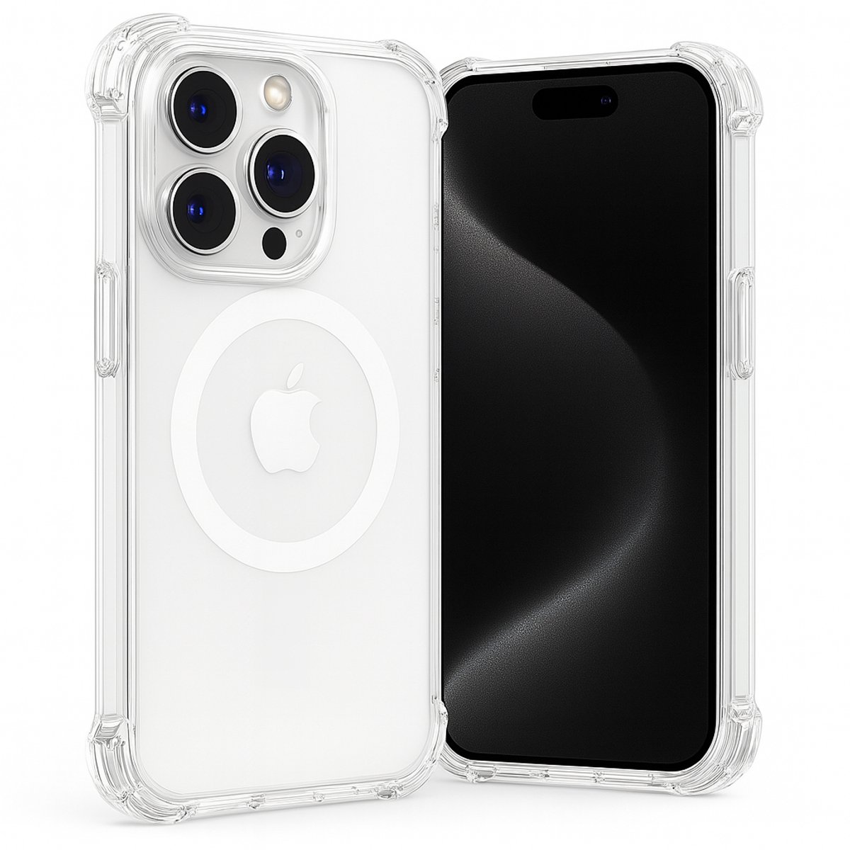 SnapSkin Hoesje geschikt voor iPhone 15 Pro - Geschikt voor MagSafe Case - Transparant