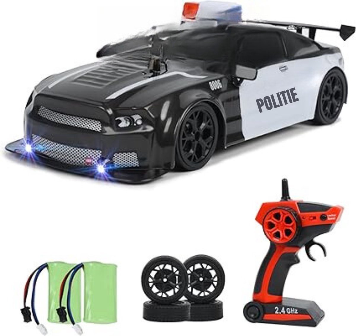 Thuys – Rc Drift Car – Afstandbestuurbare Auto – 24 x 13 x 8cm – Zwart