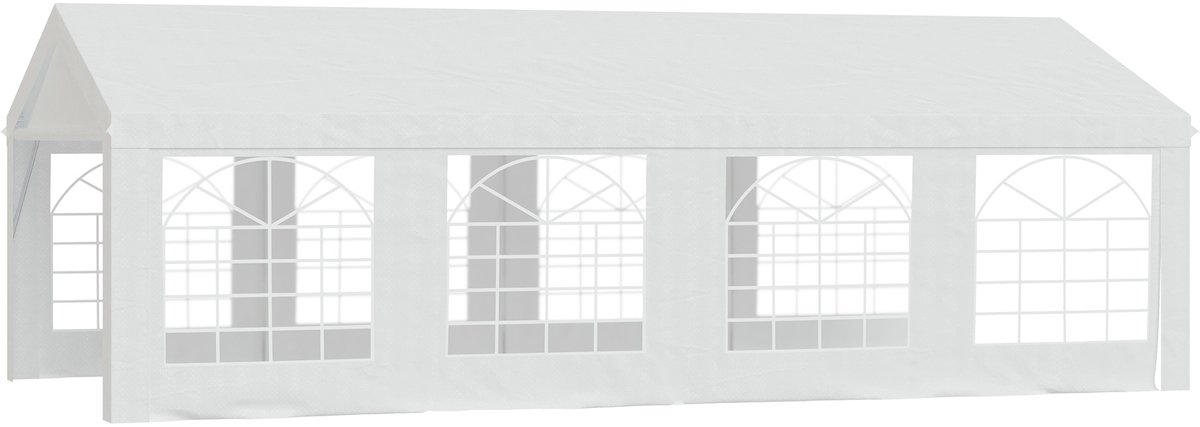 Outsunny-Feesttent-PE, Acier gegalvaniseerd-800x400x280cm-Wit
