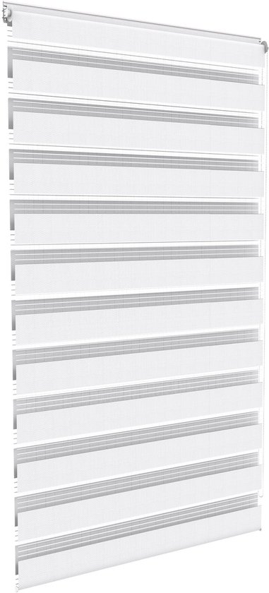 Store enrouleur double NAIZY Klemmfix sans Embouts 90x150 cm, pince pour store enrouleur, store enrouleur de Protection solaire , store enrouleur pour Fenêtres et Portes , store enrouleur Zebra, store enrouleur à traction latérale, Wit