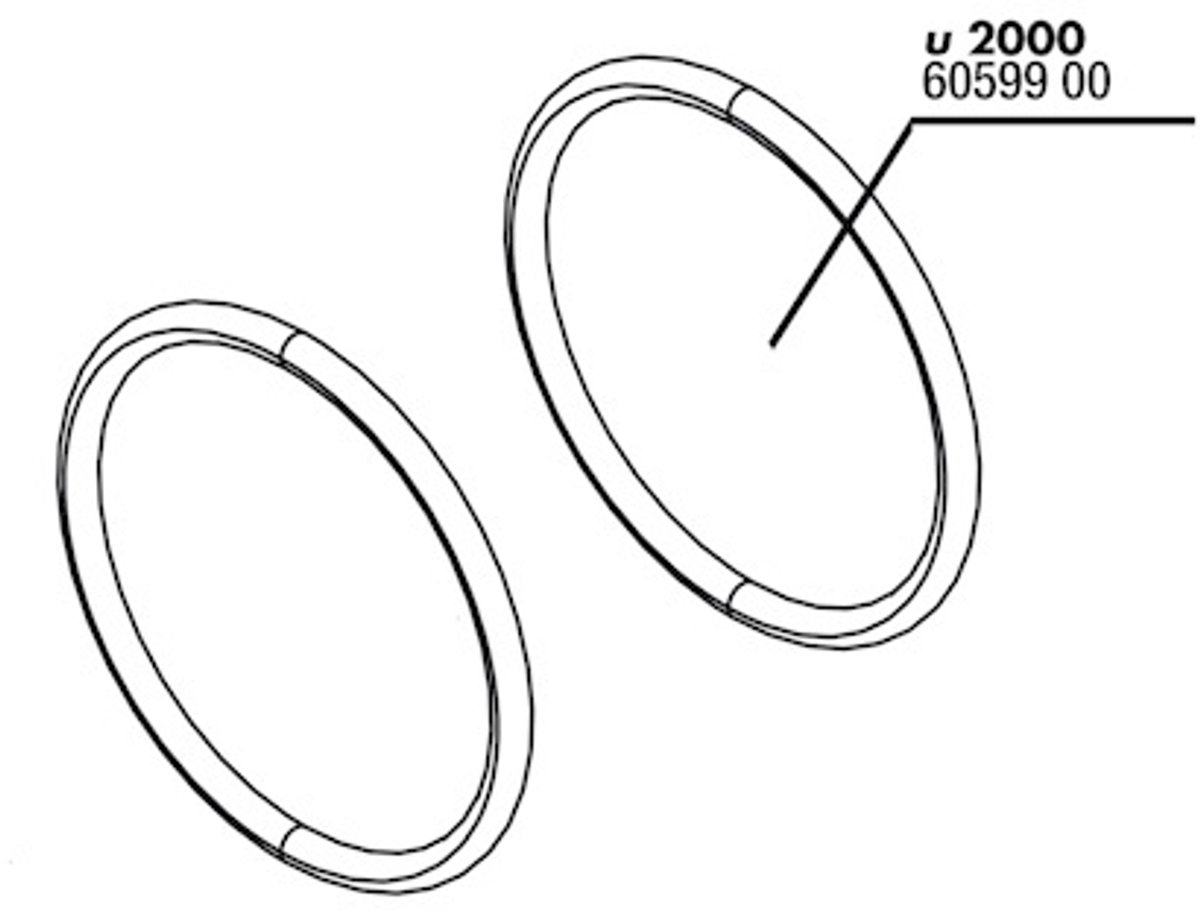 JBL ProFlow O-Ring (2x) Afdekking + Slangaansluiting U2000