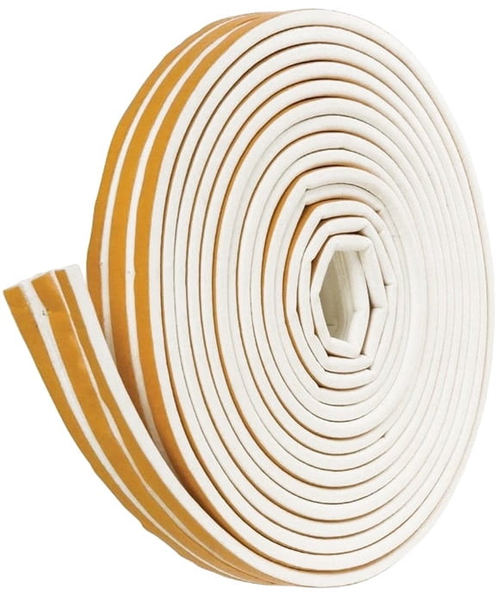 Scley Serie - Rubber Raam- en Deurafdichting - Wit - E-profiel - Zelfklevend