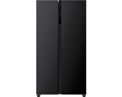 Frilec BONNSBS-680-040CB - Amerikaanse koelkast - C label - 5 Jaar Garantie - Supervriezen - Digitaal Display - Fresh Zone - 595 Liter - Zwart