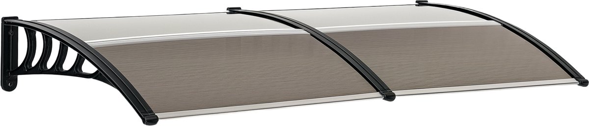 Outsunny-deurluifel-polycarbonaat-200x96x27cm-bruin