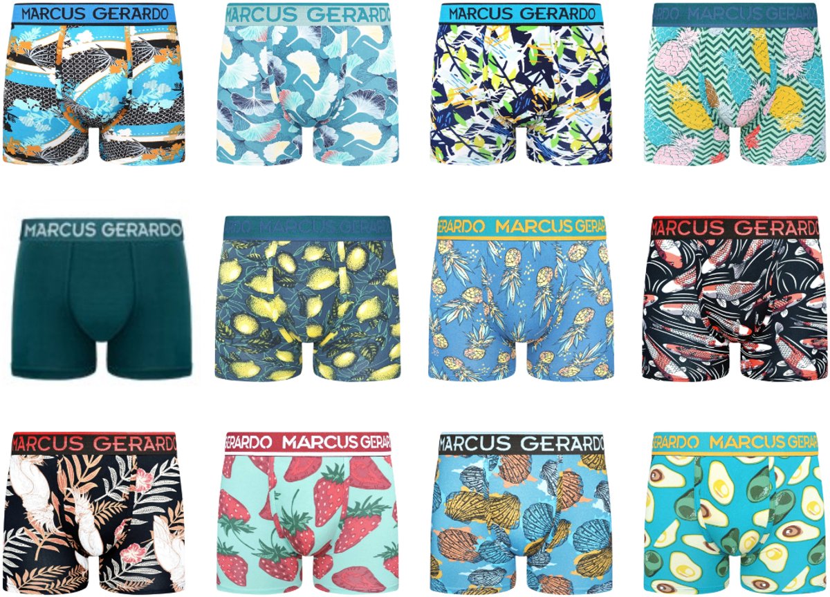 Marcus Gerardo voordeelpack - 12 - pack - boxershorts heren - katoen onderbroek heren - maat XL