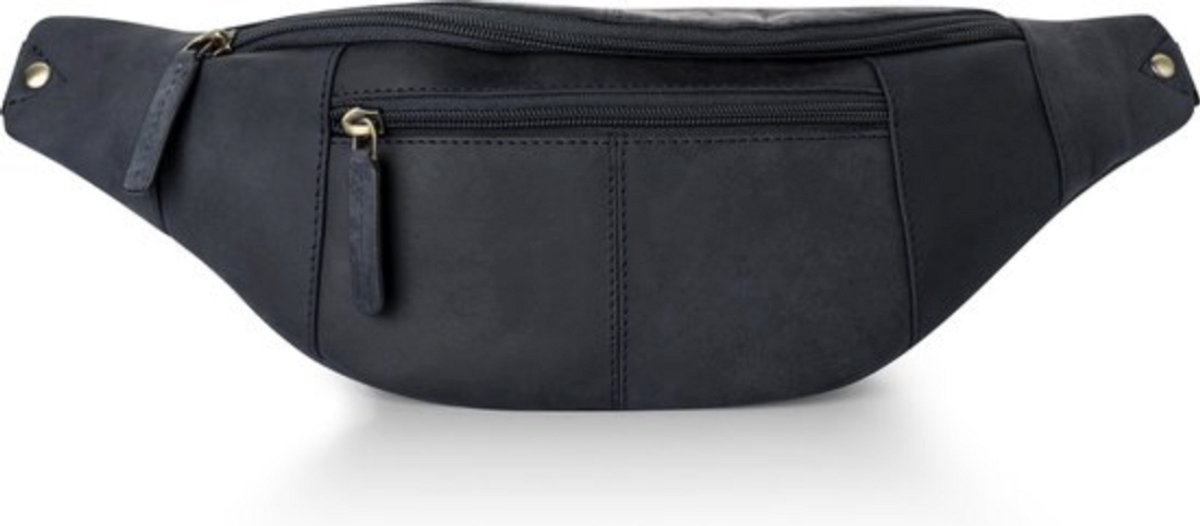 Visconti Bumbag - heuptas - leder - blauw - kwaliteit