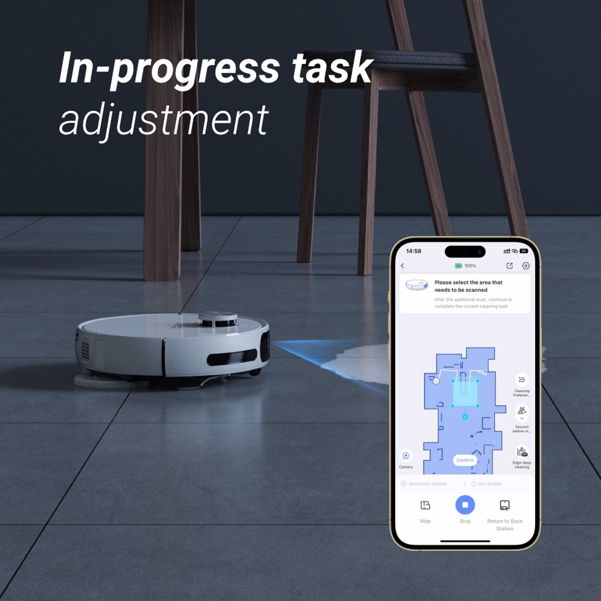 Ezviz RS20 Max Robotstofzuiger met Dweilfunctie 13.000Pa - afbeelding 2