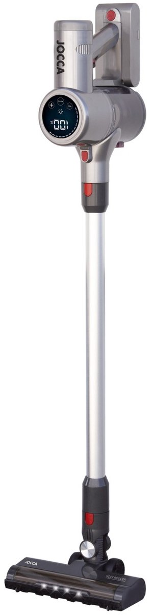 JOCCA Draadloze Touchscreen Steelstofzuiger - 8000 Pa - 55 minuten - 0,7 L - Grijs