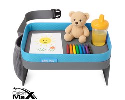 CabinMax Reistafel - Playtray voor Onderweg - Speeltafel voor Auto en Vliegtuig - Lichtblauw (play gy/be)