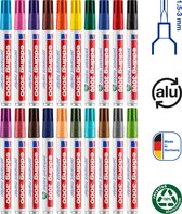edding 3000 permanent marker set alle 20 kleuren in bewaardoos - 20 alcoholstiften in verschillende kleuren - ronde punt 1,5-3 mm - sneldrogende permanent marker - water- en wrijfvast - voor karton, kunststof, hout, metaal - universele marker