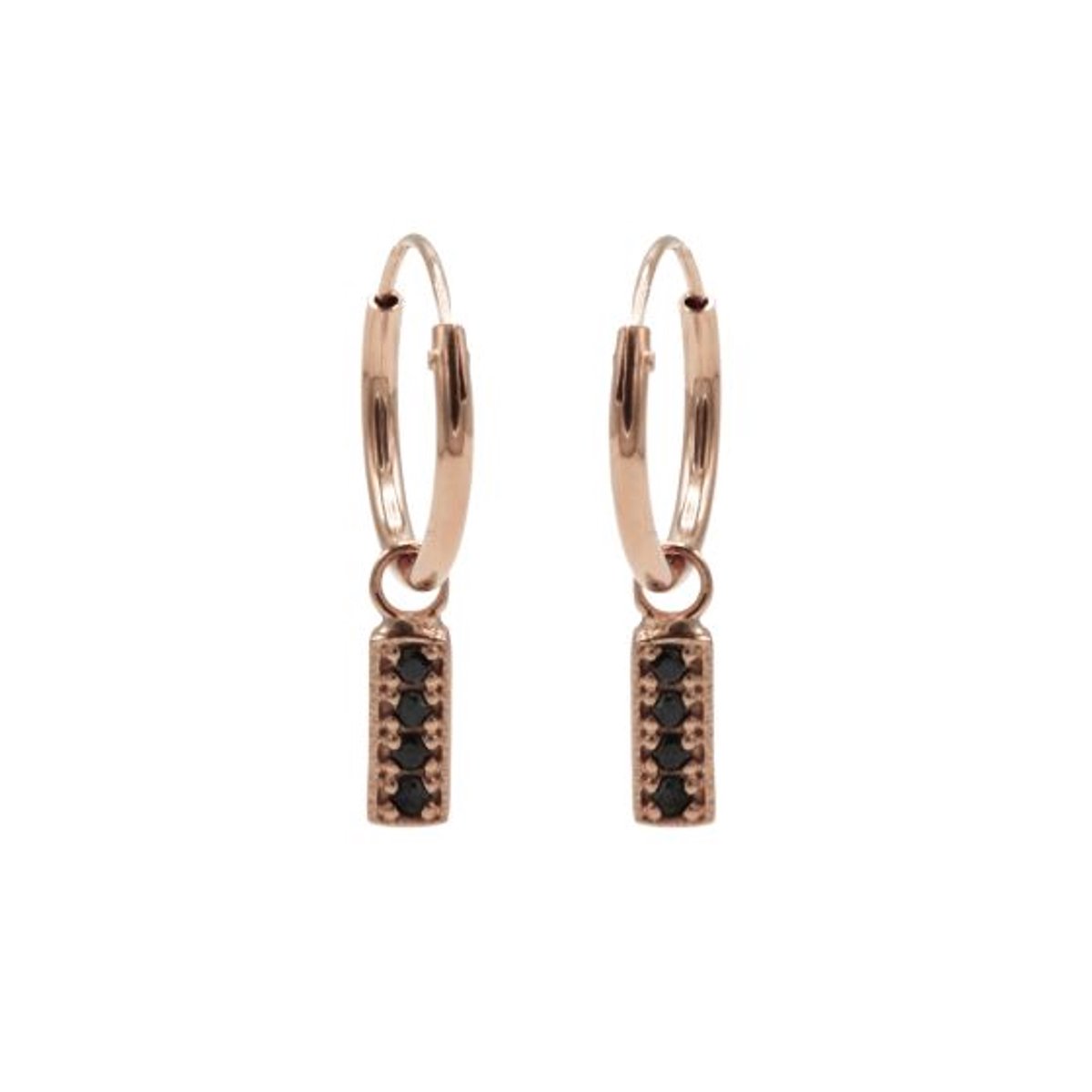 Karma-Oorring-Symbool-Zirkonia-Rectangle-Rose-M2636B