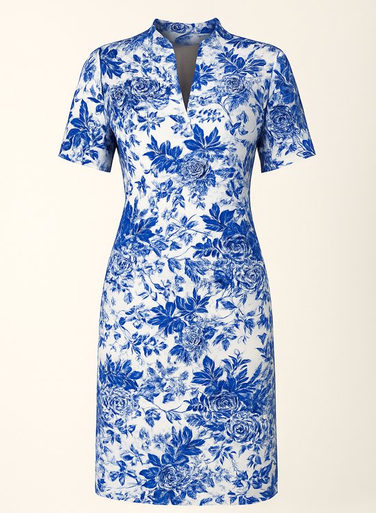 Tuniekjurk Delfts Blauw – Ann Gissy | Klassieke bloemenprint in 3 maten