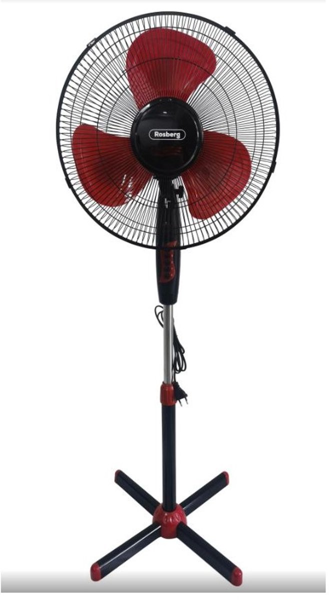 Rosberg - statiefventilator - 2 stuks!! - zwart - 40 cm - staande ventilator