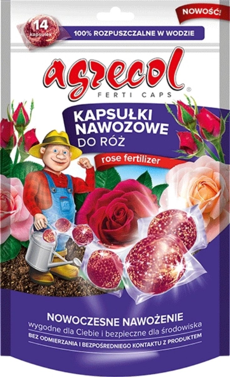 Agrecol - Meststof in Capsules - Rozenbloemen - Gemakkelijk in Gebruik - Langdurige Bloei