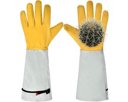 1 paar - Rozen snoeien doornbestendige handschoenen - Doornbestendige tuinhandschoenen - Werkhandschoenen voor in de tuin met lange mouwen - met verstelbare manchetten - Comfortabel en ademend - Grijs - 42 cm - voor tuinwerk