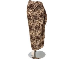 Om Namaste Sarong - 502 - Dierenprint - Luipaard - Beige - Pareo Saunadoek Wikkeljurk