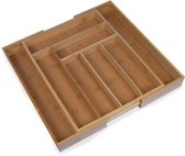 KitchenBrothers Bestekbak - Besteklade - Uitschuifbaar - 30 tot 44.5cm - Bamboe Hout