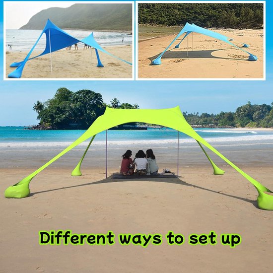 Strand schaduwtent luifel voor 3-4 personen - zonnescherm met UV-bescherming - Floving Beach Tent van Floving — afbeelding 5
