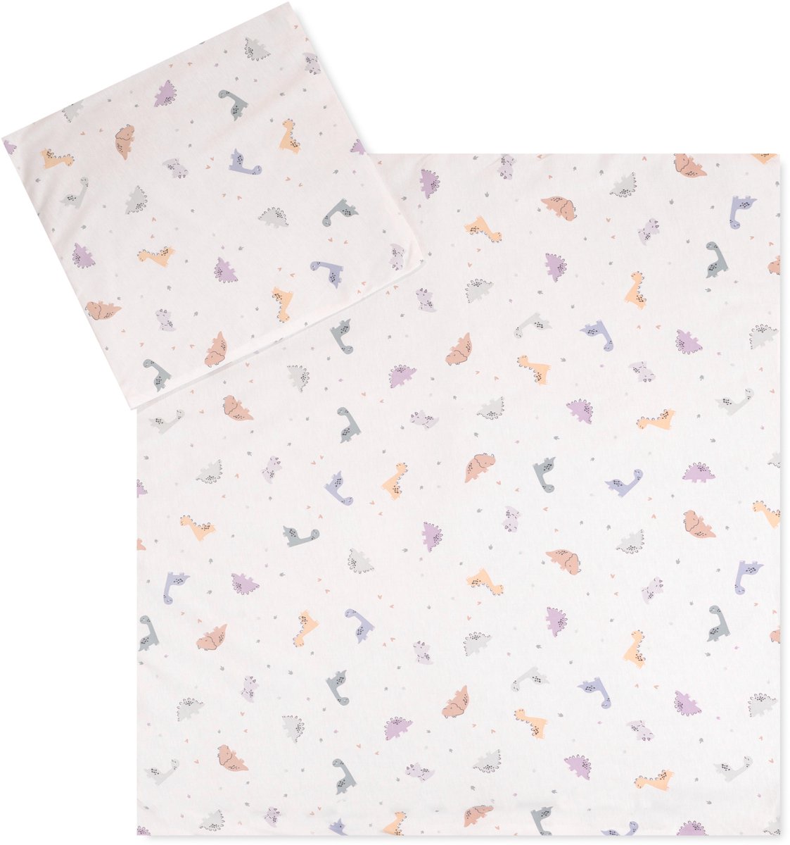 Julius Zöllner babybeddengoed jersey - Little Dinos, maat 80x80 + 35x40 cm