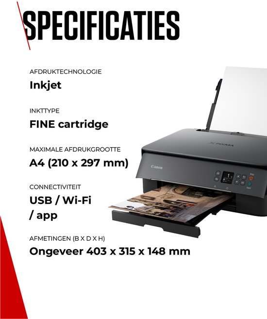 Canon PIXMA TS5350i - All-In-One Inkjetprinter - Zwart